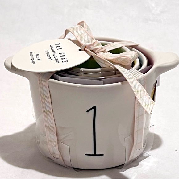 Rae Dunn Easter Set of 4 Ceramic Measuring Cups - Picture 3 of 17